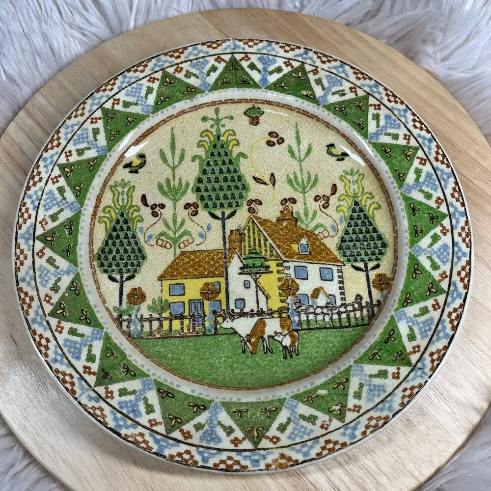 Vintage Royal Doulton Plate Sampler Pattern D3749 Plate Rare 1924 to 1936 Rare